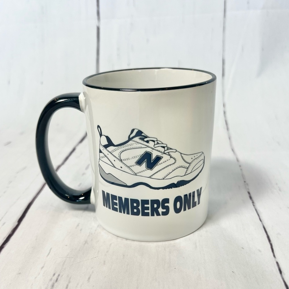New Balance "Members Only" Sneaker Mug - Funny Dad Shoe Graphic Coffee Cup